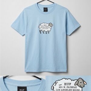 HUF Pastel Blue Sheep Logo Tee